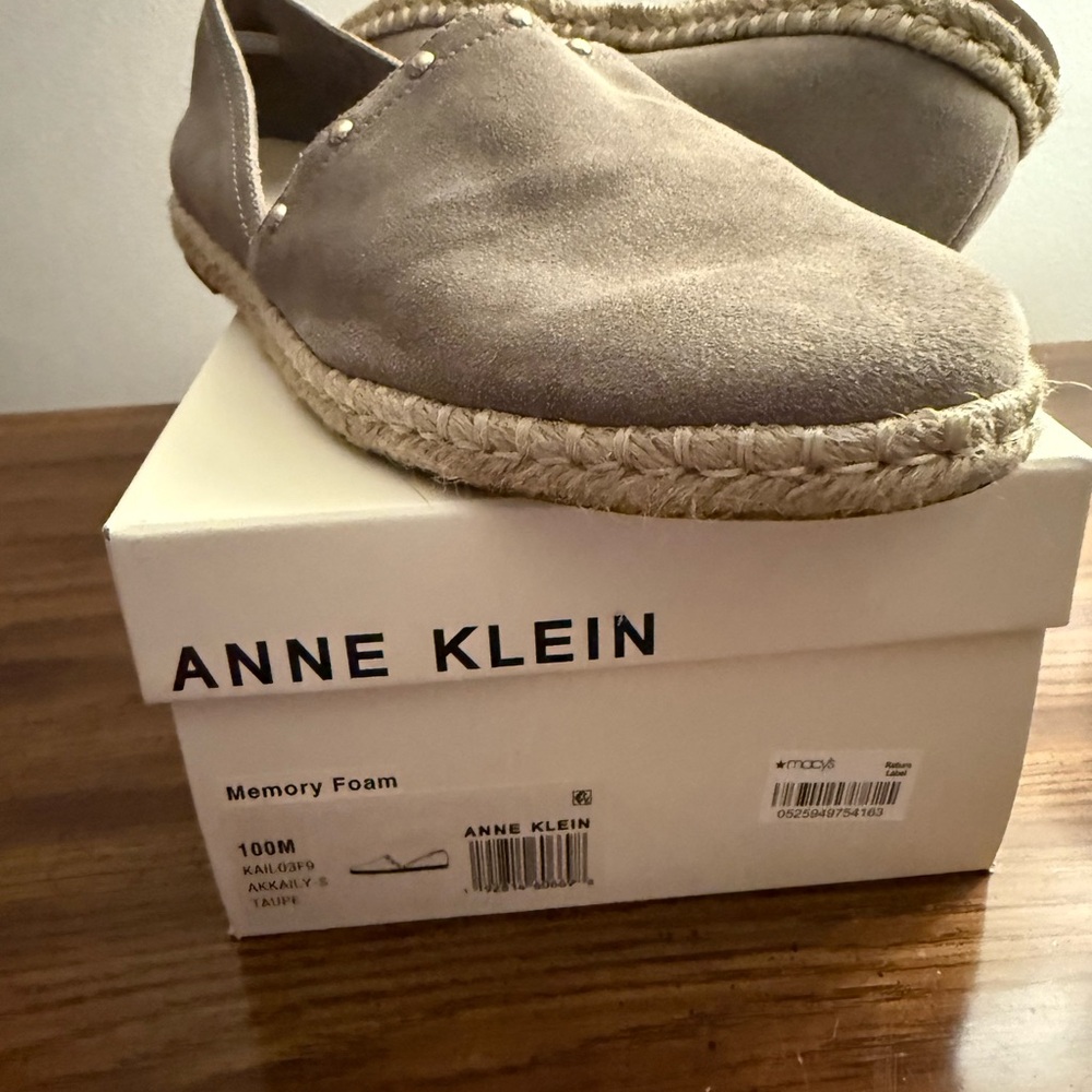 Anne Klein Beige Espadrille Shoes
